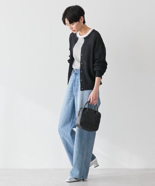 AMERICAN HOLIC 柄編みニットカーディガン Black