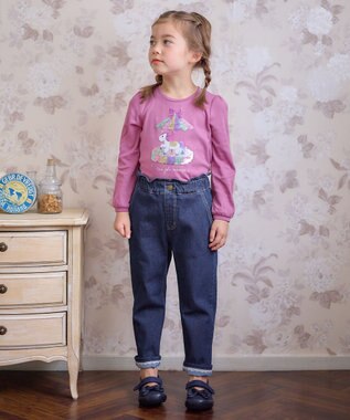 ANY KIDS ミラクルスパンコール Tシャツ ローズ