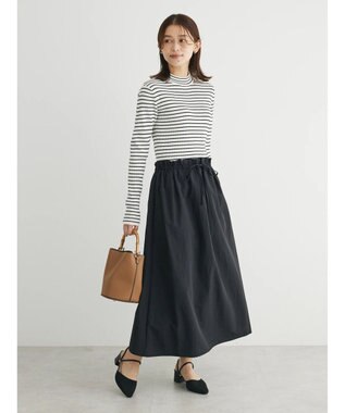 Green Parks ドッキングニットワンピース Black