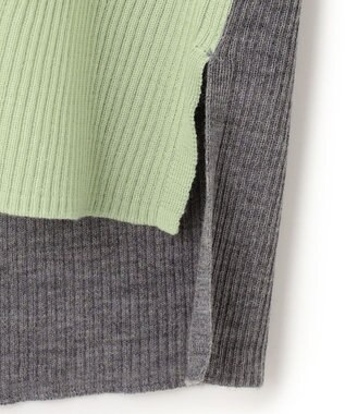 BEIGE， LA MONNAIE / Vネックニット Sage×M.Gray