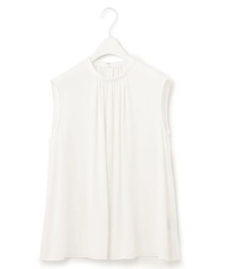 ICB 【WEB限定カラーあり】 Back Satin Amunzen ノースリーブブラウス オフホワイト系