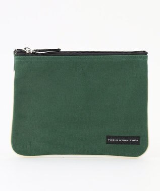YUSHI ARLE - POUCH 帆布ポーチ グリーン