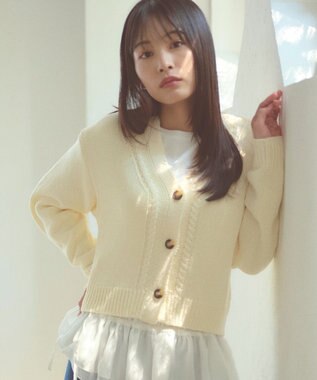 Feroux ゆるニット カーディガン アイボリー系