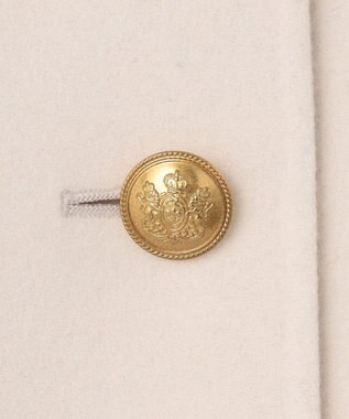 23区 ウールリバー ノーカラーコート ベージュ系