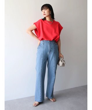 Green Parks ・ＥＬＥＮＣＡＲＥ　ＤＵＥ　バックスリットデニムパンツ Light Indigo