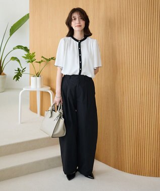 Green Parks ・ＥＬＥＮＣＡＲＥ　ＤＵＥ　バイカラーブラウス Off White