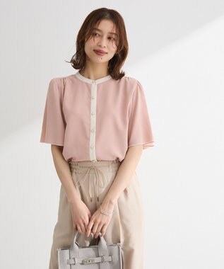 Green Parks ・ＥＬＥＮＣＡＲＥ　ＤＵＥ　バイカラーブラウス Off White