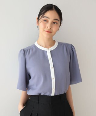 Green Parks ・ＥＬＥＮＣＡＲＥ　ＤＵＥ　バイカラーブラウス Off White