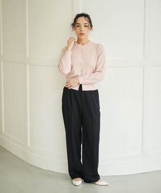 #Newans 【カシミヤ混】コンパクトニットカーディガン ピンク