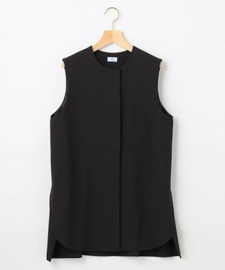 組曲 【洗える】パールポイントショートレングス ジレ ブラック系