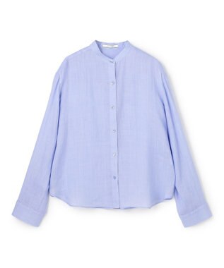 BEIGE， HALITE / リネンシアー オーバーサイズシャツ Sax