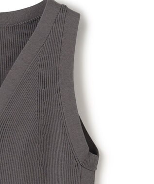 uncrave リブニット 2WAYタンクトップ スレート