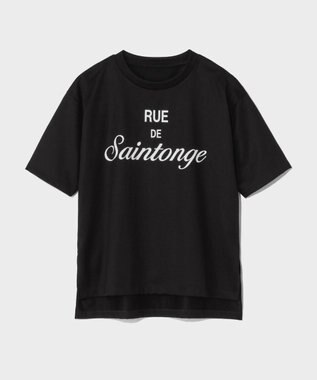 GRACE CONTINENTAL レタードプリントTシャツ ブラック