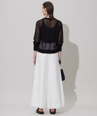 ICB L 【洗える】ドライシアーカーディガン ブラック系