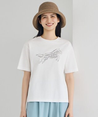 自由区 S 【カタログ掲載】ホースモチーフロゴ Tシャツ