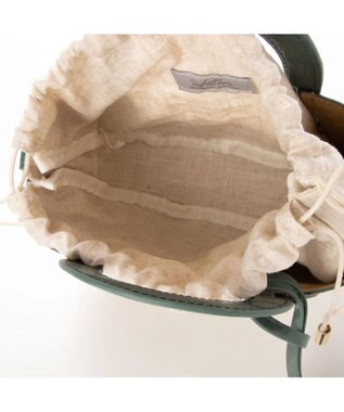 UNBILLION cachecache ポリプロピレンヒート×ビニール丸型2wayトートバッグ グリーン