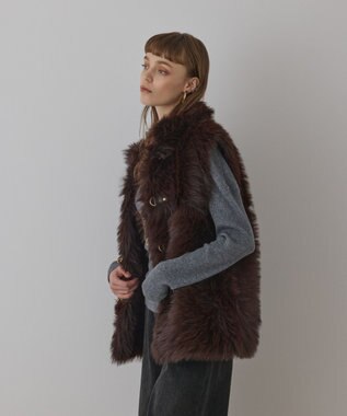 GRACE CONTINENTAL URBANCODE 衿付きジレ ブラウン