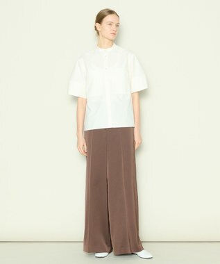 JOSEPH 【洗える】ドレーピーベネシャン　ワイドトラウザーズ Brown