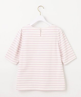 ANY SIS 【UVカット・接触冷感・撥水・汗ジミ防止】プレーティングジャージー タックスリーブ カットソー ラベンダーボーダー