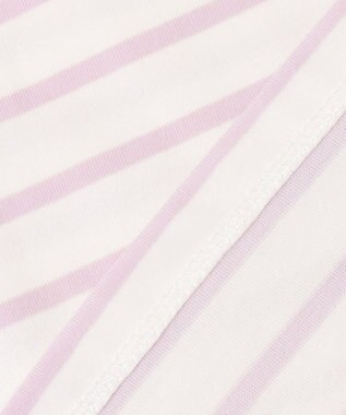 ANY SIS 【UVカット・接触冷感・撥水・汗ジミ防止】プレーティングジャージー タックスリーブ カットソー ラベンダーボーダー