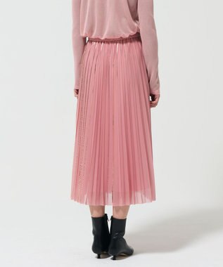 GRACE CONTINENTAL フォイルラインプリーツスカート ピンク
