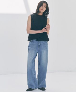 UNFILO 【UNFILO DENIM/新色追加】撥水ストレッチ ルーズワイドデニム