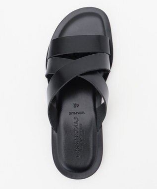 JOSEPH ABBOUD MOUNTAIN 【SPACE】レザーサンダル ブラック系