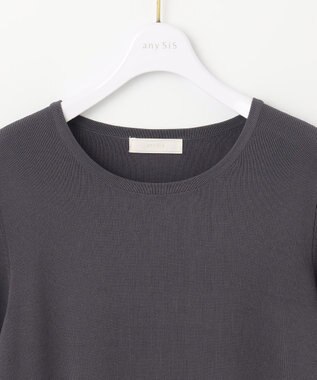 ANY SIS 【洗える】コクーンスリーブ ニット スレート