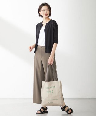 J.PRESS LADIES コットンリブ ノースリーブ カットソー ホワイト系