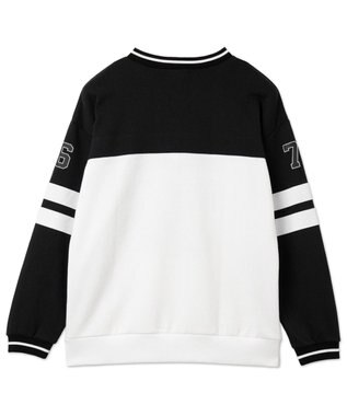 WEGO ナンバリングライン切り替えスウェット ブラックその他