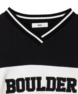 WEGO ナンバリングライン切り替えスウェット ブラックその他