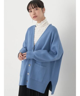 earth music&ecology やわらかタッチＶネックカーディガン