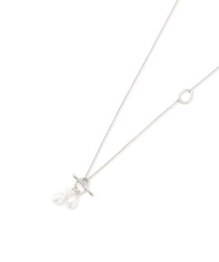 23区 パール ラリエット ネックレス シルバー系