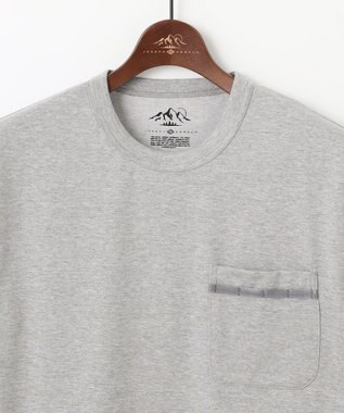 JOSEPH ABBOUD MOUNTAIN 【MADE IN JAPAN/吸水速乾/男女兼用】プレーティング天竺アウトドア Tシャツ ライトグレー系