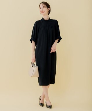 自由区 【WEB限定】ラグランタック ドレス ブラック系