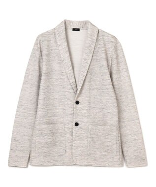 JOSEPH HOMME トップヘリンボンジャージー　カットソージャケット ライトグレー系