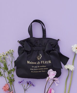 Maison de FLEUR ダブルリボン2Wayトートバッグ