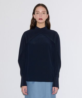 JOSEPH 【洗える】ニューシーディーシー　ブラウス Navy