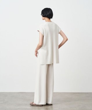 ATON 50/2 NATURAL DYE ORGANIC COTTON | イージーストレートパンツ WARM WHITE