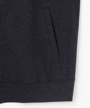 JOSEPH ABBOUD 【ジャージー/ストレッチ/軽量】トップメランジピケ スタンドジップアウター ネイビー系