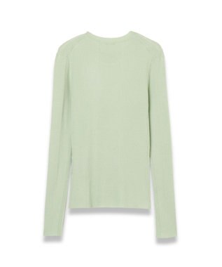 JOSEPH 【洗える】ファインリブメリノ　ラウンドネックニット Matcha