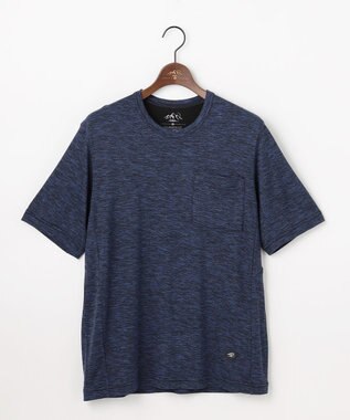 JOSEPH ABBOUD MOUNTAIN 【ゆったり】ランダムスラブリップ アウトドア Tシャツ ネイビー系