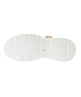 Maison de FLEUR リボンビジュースニーカーサンダル Pink Beige