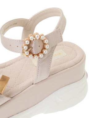 Maison de FLEUR リボンビジュースニーカーサンダル Pink Beige