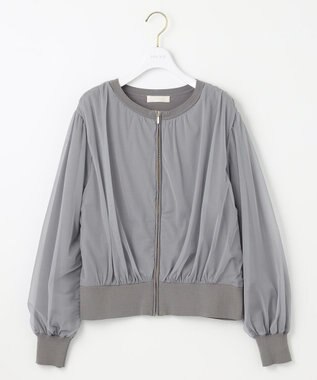 ANY SIS 【洗える】チュールレイヤードニット ブルゾン