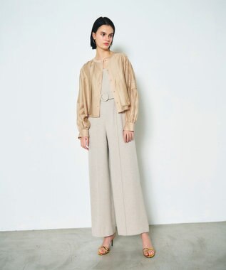 GRACE CONTINENTAL ピンタックショートブラウス ベージュ