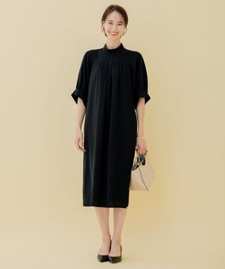 自由区 【WEB限定】ラグランタック ドレス ブラック系