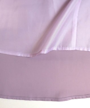 Tiaclasse L 【洗える】パフスリーブワンピース ラベンダー