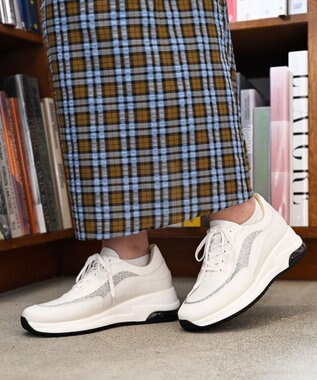 Pointer 日本製 本革厚底スニーカー オフホワイト