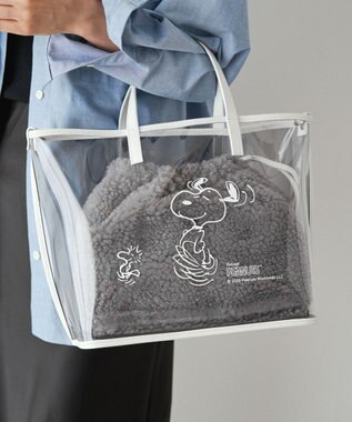 russet 【PEANUTS×russetコラボ第三弾】クリアトート×巾着セットバッグ(CE-1592) Plain